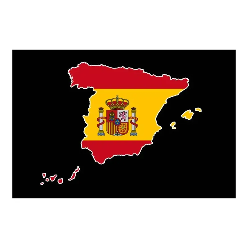 Rectangular Silueta España Relieve
