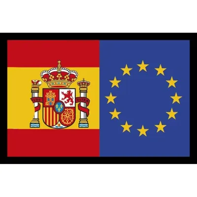 Rectangular Bandera España y Unión Europea