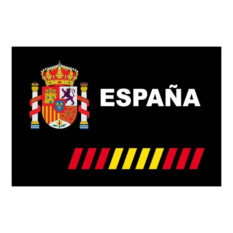 Rectangular España y Escudo · Negro