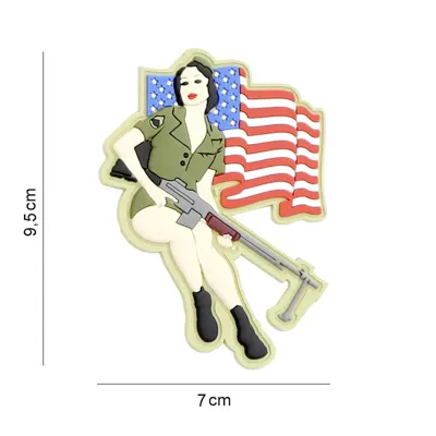 PVC 3D Pin-Up Girl Bar 1918 9,5 × 7 cm - Sherman Survival