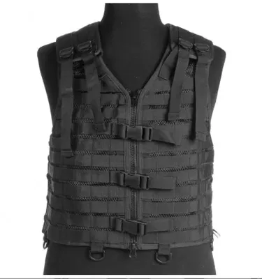 MOLLE Carrier Vest, Sort, Str. One Size - Mil-Tec