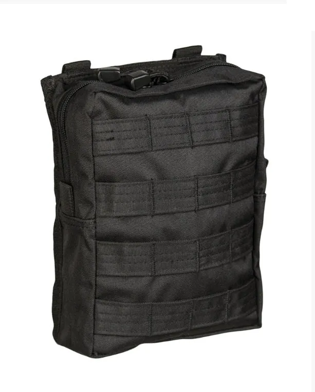 Mil-Tec MOLLE Pouch, Stor Taske, Sort