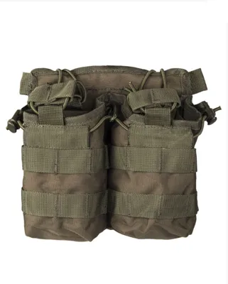 MOLLE, Pouch, Til 4 Stk Gevær Magasiner, Oliven Grøn - Mil-Tec