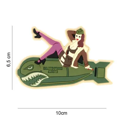 PVC 3D Pin-Up Girl Bomb 10 × 6,5 cm - 101 INC