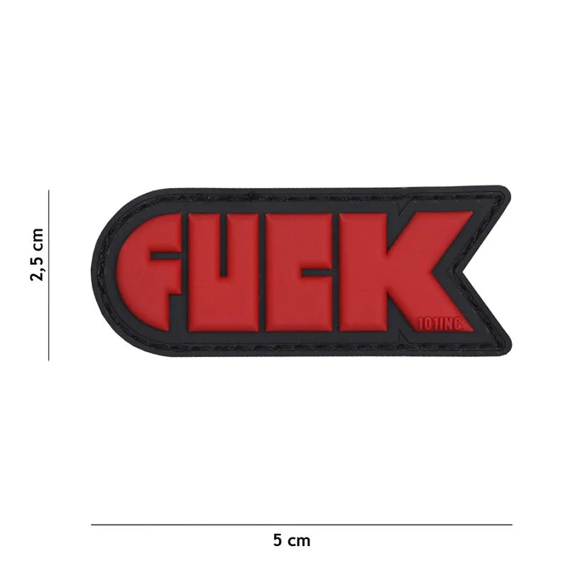101 Inc Patch - 3D PVC FUCK · Rojo