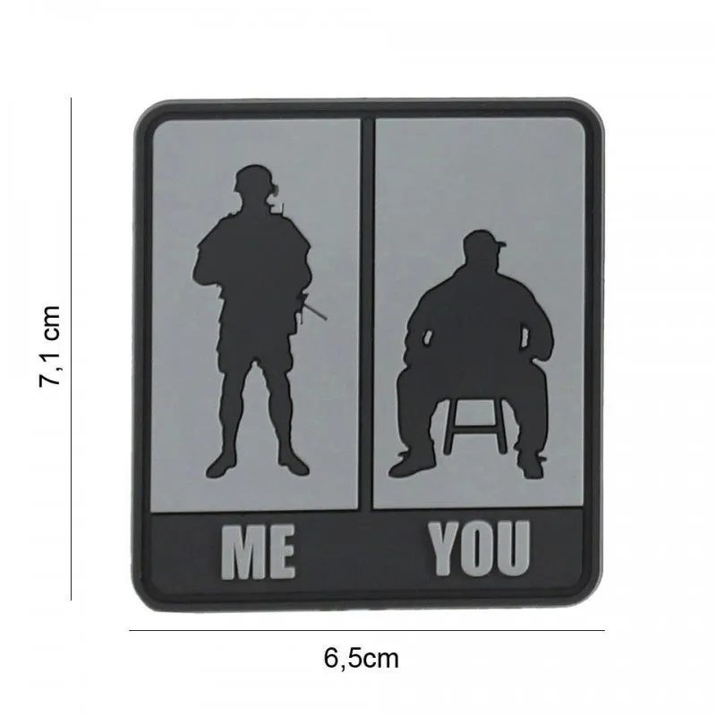 101 Inc Patch - 3D PVC Me & You Grijs