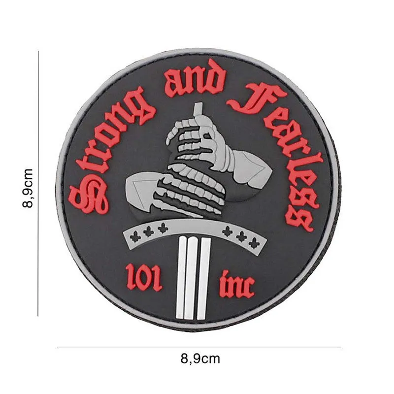 101 Inc Patch - 3D PVC Strong and Fearless · Rojo