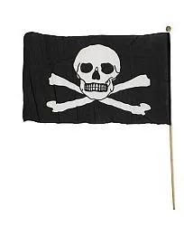 Piratflag På Pind 28,5 x 46 cm - ActionShoppen