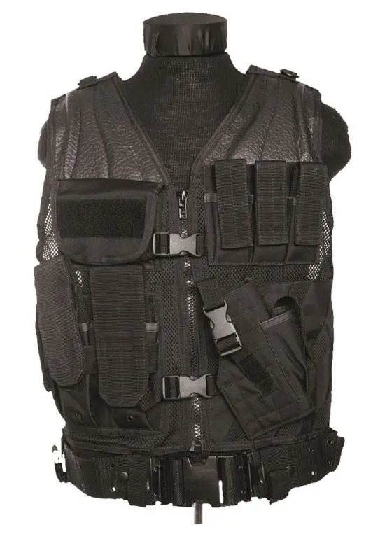 Mil-Tec Taktisk USMC Vest, Sort, Str. One Size