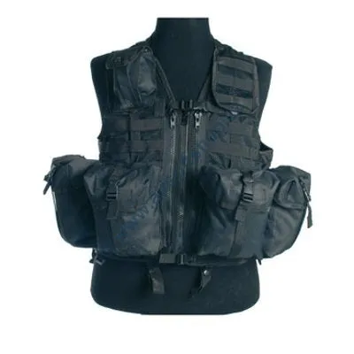 Mil-Tec Taktisk Vest, MOLLE, Sort, Str. One Size