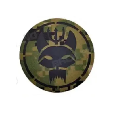 Fluorescente Bravo SEAL Team Redondo con Velcro Macho Trasero