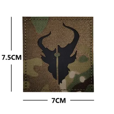 Fluorescente 7,5 x 7 cm con Velcro Macho Trasero