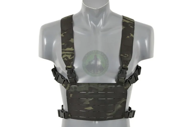 Lightweight Laser-Cut Chest Rig · Multicamo black