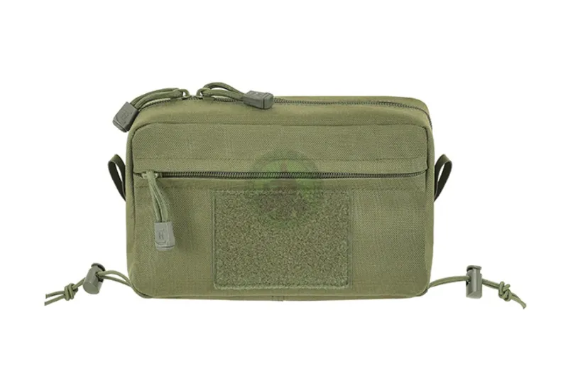 Two-Pocket Utility Pouch with Mounting Panel, Laser Cut · Verde / OD