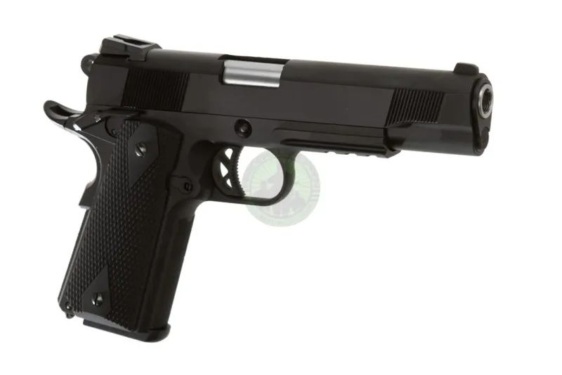 WE – M1911 Tactical Full Metal V3, Sort · Negro