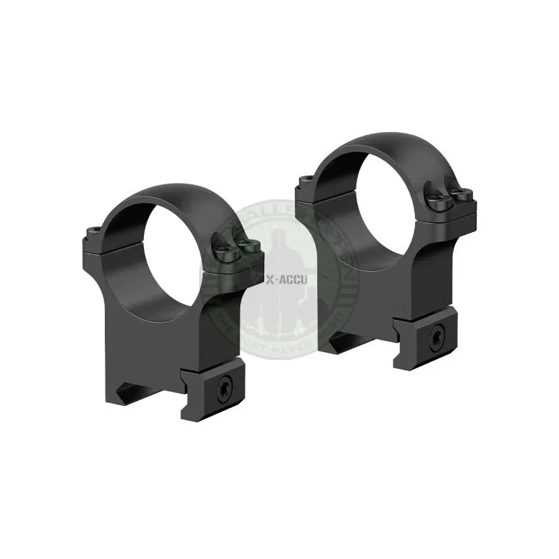 30mm Steel Mounting Rings, Medium · Negro