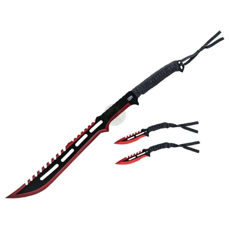 Machete M. 2 Knive, Rød/Sort