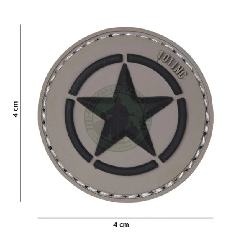 3D PVC, Allieredes Stjerne, Grå/Sort