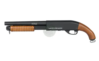 S&t – M870 Super Magnum, Kort Shotgun, Ægte Træ