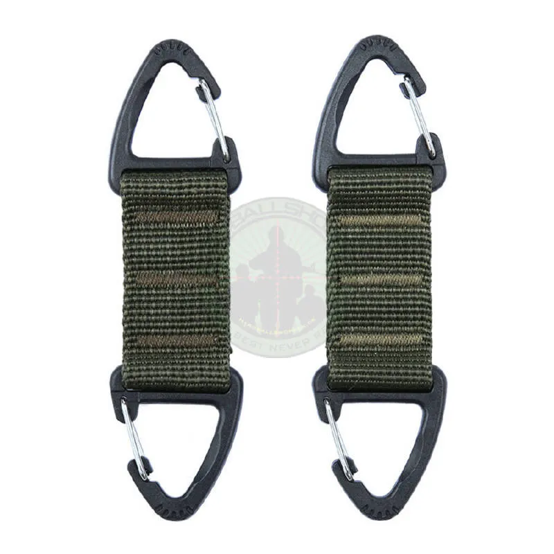 101-INC – Double Carabiner Hook 2-PACK, Grøn