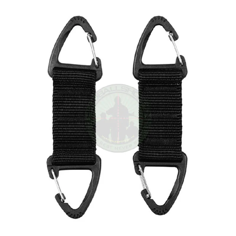 101-INC – Double Carabiner Hook 2-PACK, Sort