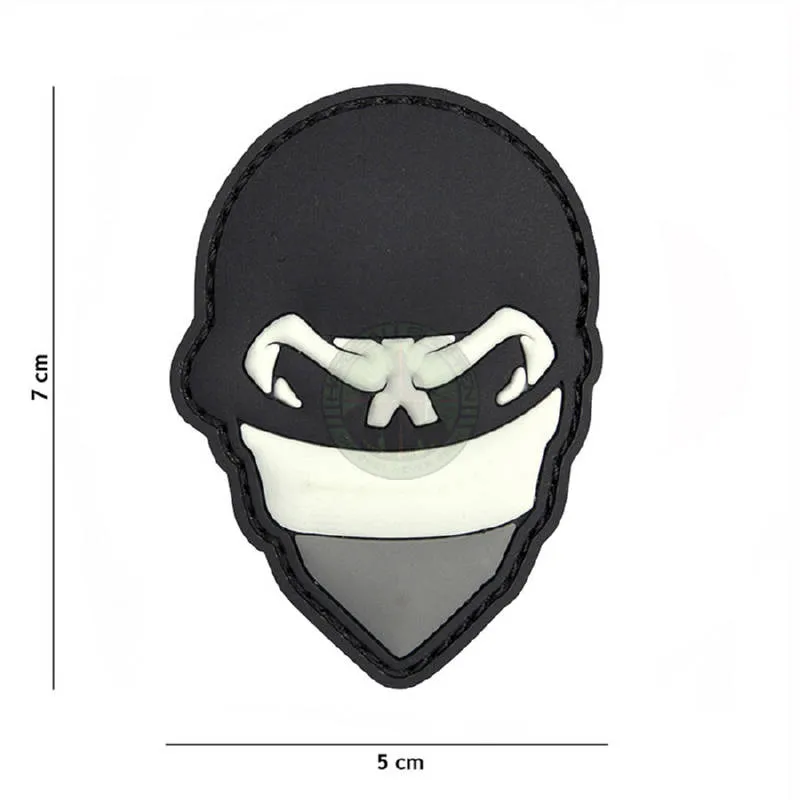 3D PVC, Polish Skull Balaclava, Grå