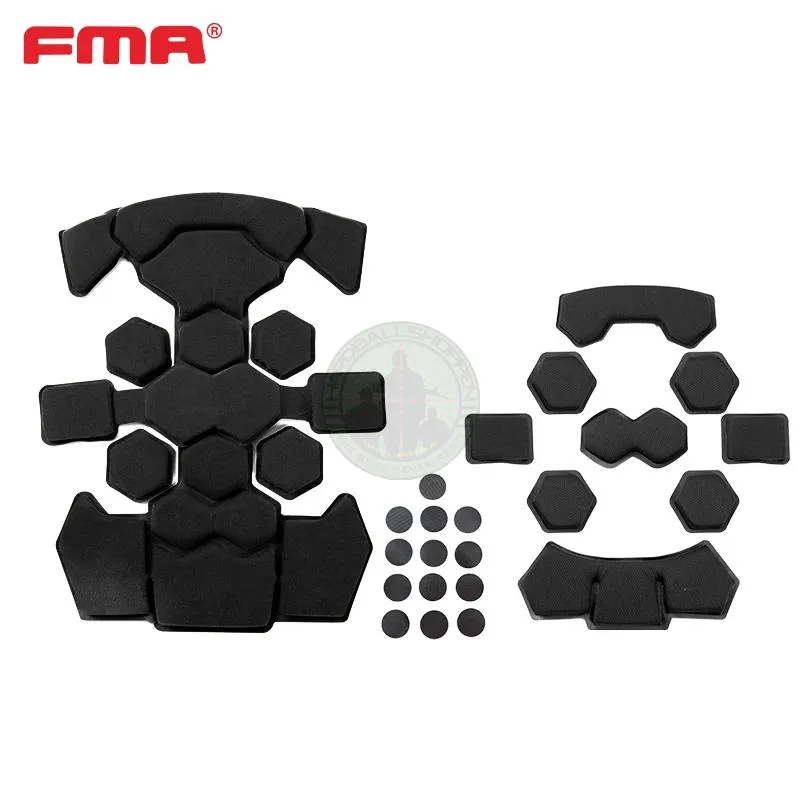 FMA – Yunlin Dual Layer Memory Foam Helmet Pad Kit, Sort