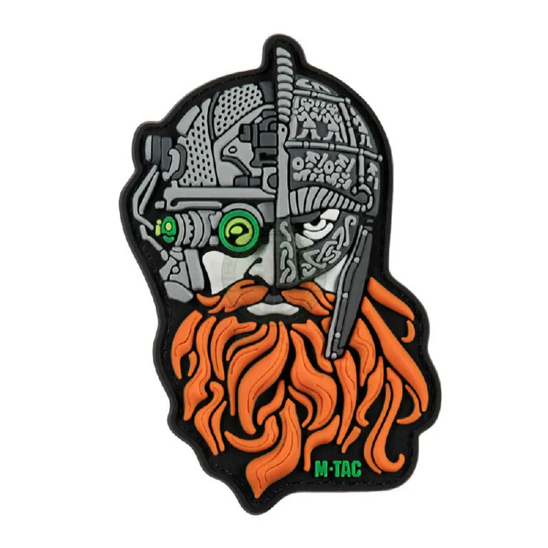 3D PVC Patch, Beard · Red black