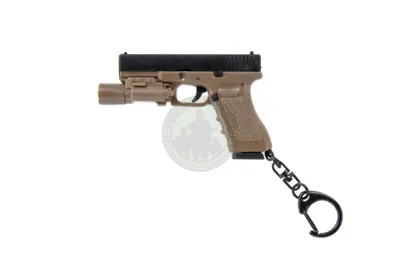 G17 Med Lygte, Nøglering, Sort