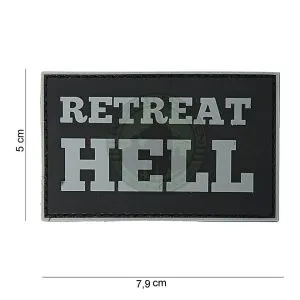 3D PVC, Retreat Hell, Sort Med Grå Tekst