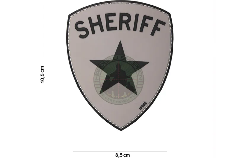 3D PVC, Sheriff, Grå/Sort
