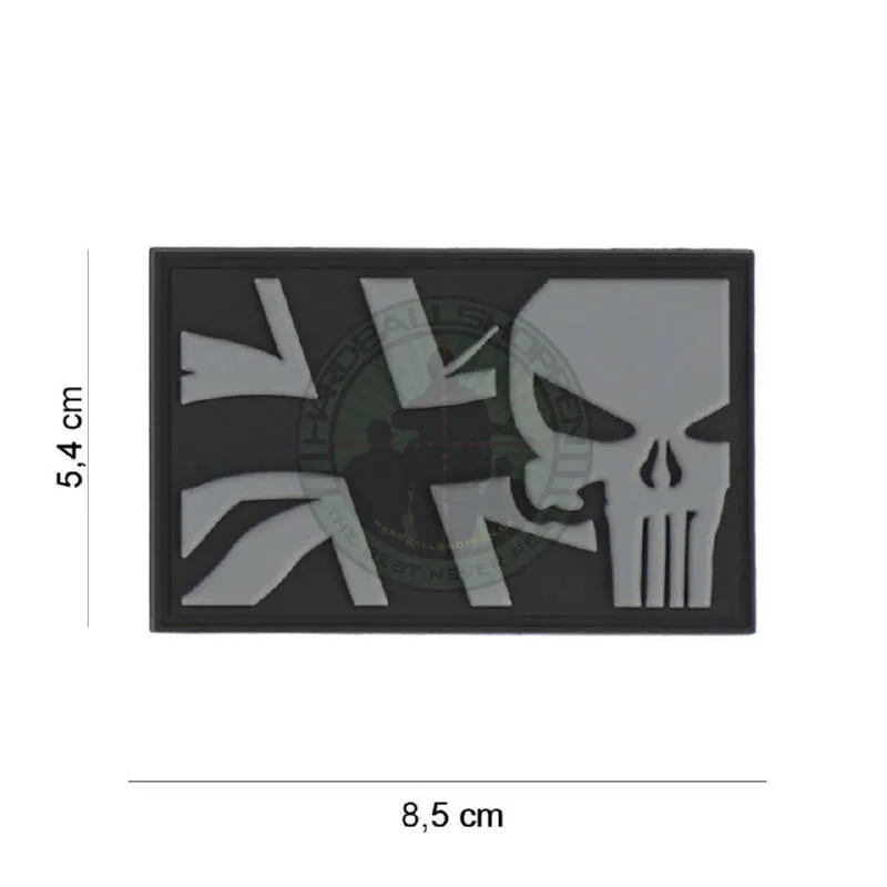 3D PVC, Punisher UK, Grå/Sort