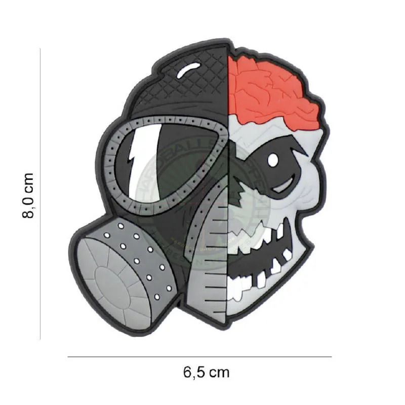 3D PVC, Skull with Brains and Gasmask