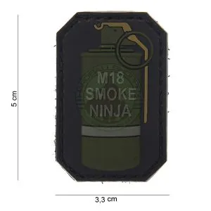3D PVC, M18 Smoke Ninja, Grøn · Negro