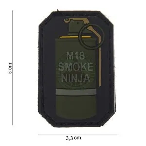 3D PVC, M18 Smoke Ninja, Gul · Negro
