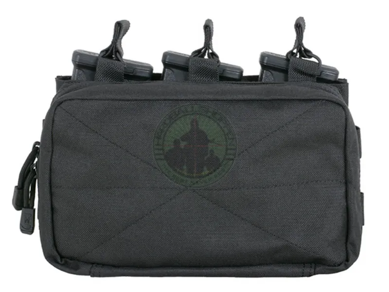 MOLLE Triple Riffel Magasintaske, Sort