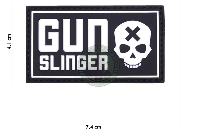 3D PVC, Gun Slinger Skull, Sort