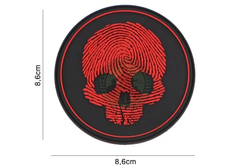 3D PVC, Fingerprint Skull, Rød