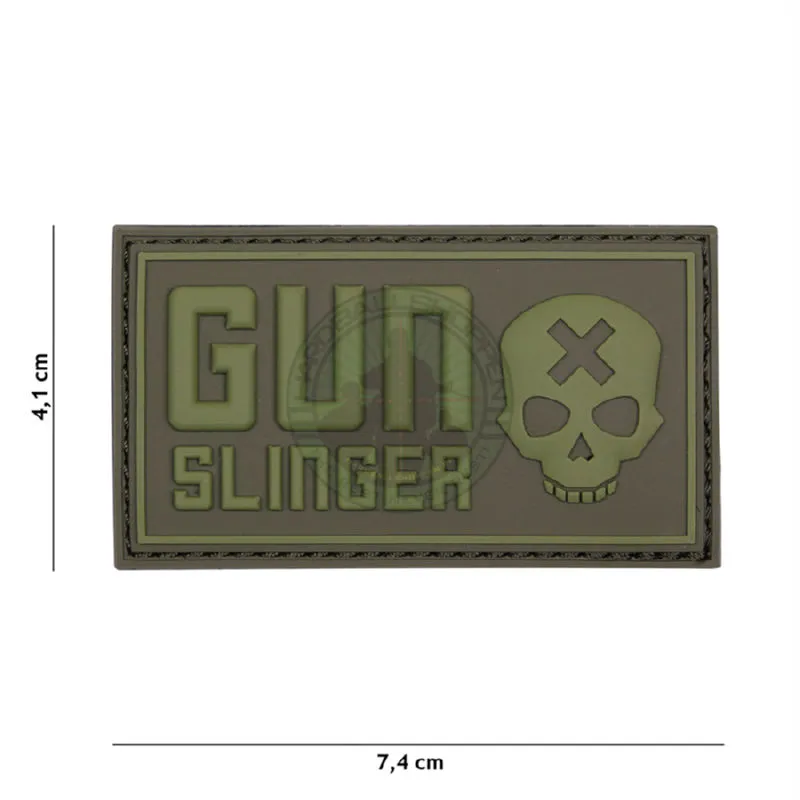 3D PVC, Gun Slinger Skull, Grøn
