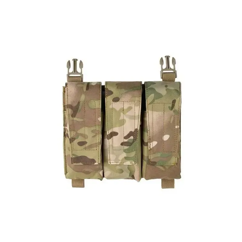 Triple Pouch MOLLE y Clip M4 · Multicam