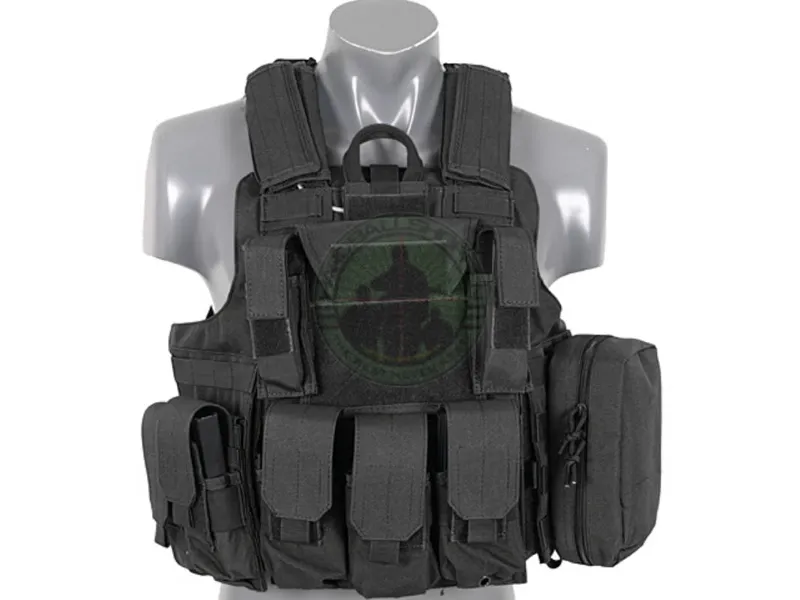 Kampvest, MOLLE Med Lommer, Sort