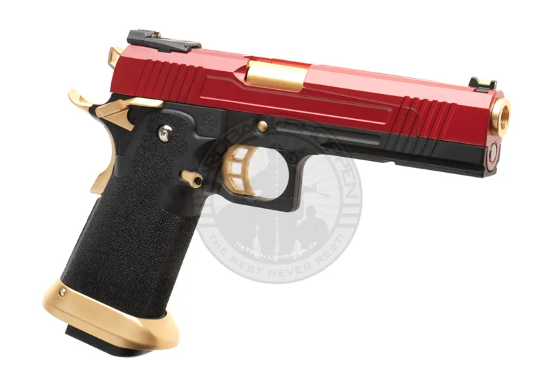 AW – HX1004 Split Slide, Full Metal,, Rød/Guld