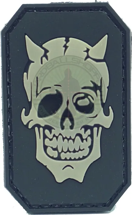 PVC Mærke Devil Skull