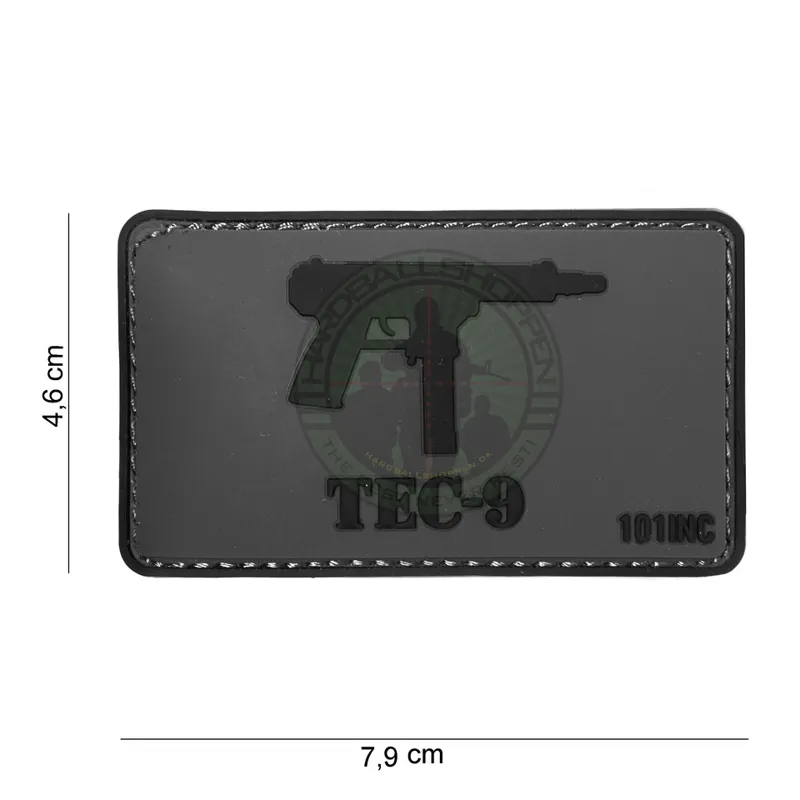 3D PVC, TEC-9, Sort
