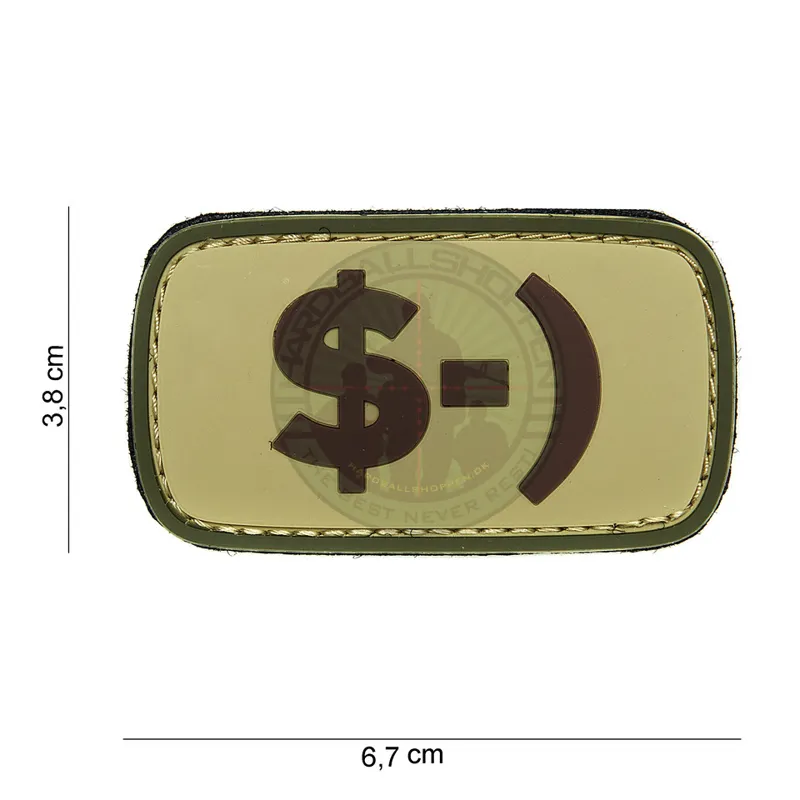 3D PVC, Dollar Smiley, Grøn