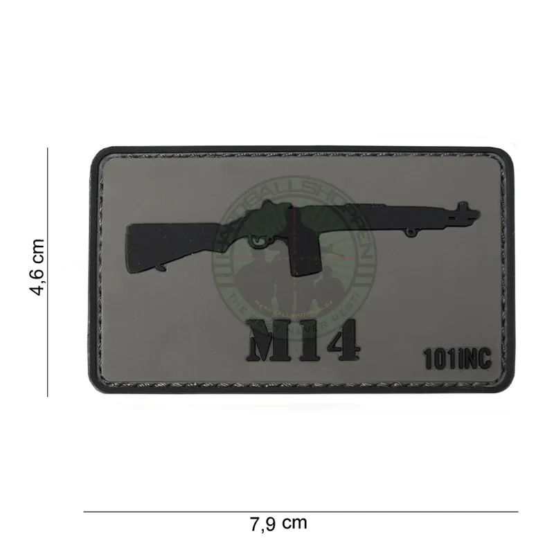 3D PVC, M14, Sort