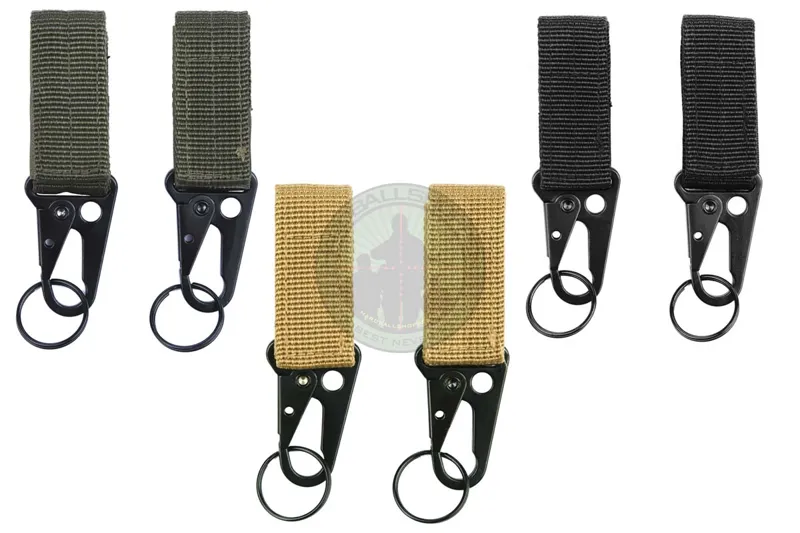 MOLLE Snap Hook, M. Nøglering, 2-PACK