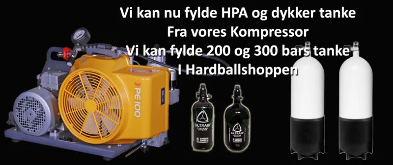 Luft Opfyldning – 200BAR (0,4-2 Liter) · Negro