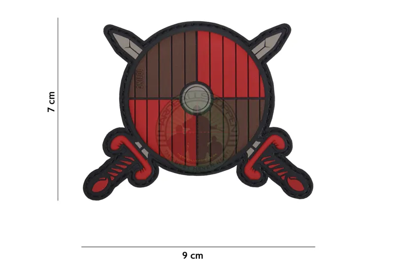 3D PVC, Vikinge Skjold Og Sværd Rød/Brun