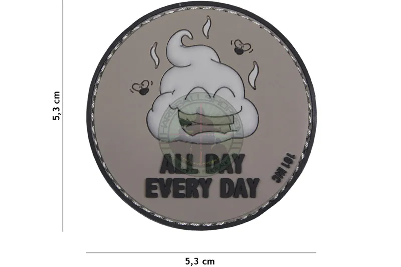 3D PVC, All Day Every Day, Grå/Sort